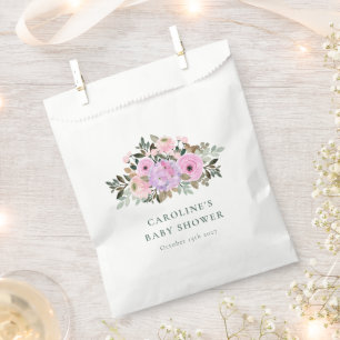 Lavendel Bloemen Waterverf Baby shower Aangepast Bedankzakje