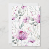 Lavendel Bloemen Waterverf Bijbel Christelijk Brui Kaart (Achterkant)