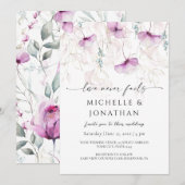 Lavendel Bloemen Waterverf Bijbel Christelijk Brui Kaart (Voorkant / Achterkant)