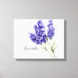 Lavendel Bloemen Waterverf Canvas Print