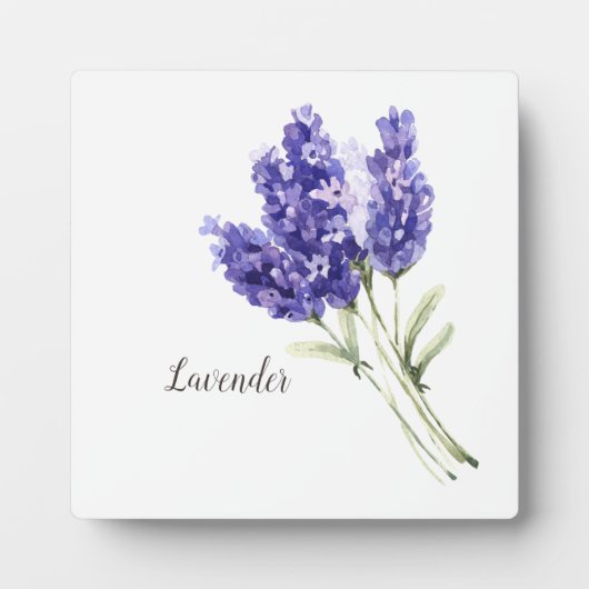 Lavendel Bloemen Waterverf Fotoplaat (Voorkant)