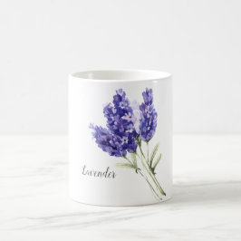Lavendel Bloemen Waterverf Koffiemok