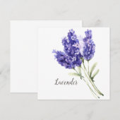 Lavendel Bloemen Waterverf Lege Wenskaart (Voorkant / Achterkant)