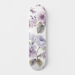 Lavendel Bloemen Waterverf Paars Botanisch Persoonlijk Skateboard