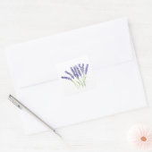Lavendel bloemen waterverf rustige kruiden floraal vierkante sticker (Envelop)