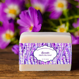 Lavendel Bloemen Waterverf Soap Belly Band Uitnodigingen Wikkel