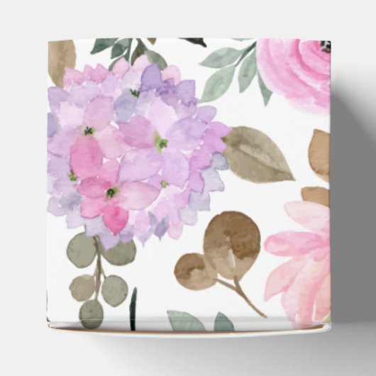 Lavendel Bloemen Waterverf Vrijgezellenfeest Aange Bedankdoosjes (Bovenkant)