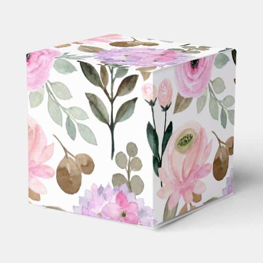 Lavendel Bloemen Waterverf Vrijgezellenfeest Aange Bedankdoosjes (Achterkant)