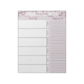 Lavendel Bloemen Wekelijkse Maaltijdplanner Pad Notitieblok (Linkerzijde)