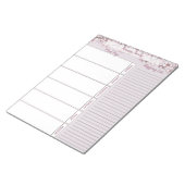 Lavendel Bloemen Wekelijkse Maaltijdplanner Pad Notitieblok (Schuin)