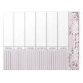 Lavendel Bloemen Wekelijkse Maaltijdplanner Pad Notitieblok (Voorkant)