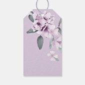 Lavendel Bloemen Witte Trouwjurk Bruidsmeisjesfees Cadeaulabel (Achterkant)