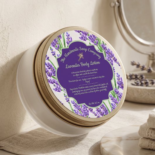 Lavendel Bloemen Zeep en Cosmetica Label - 1