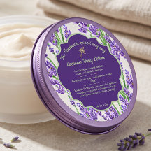 Lavendel Bloemen Zeep en Cosmetica Label - 1