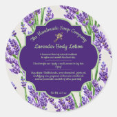 Lavendel Bloemen Zeep en Cosmetica Label - 1 (Voorkant)