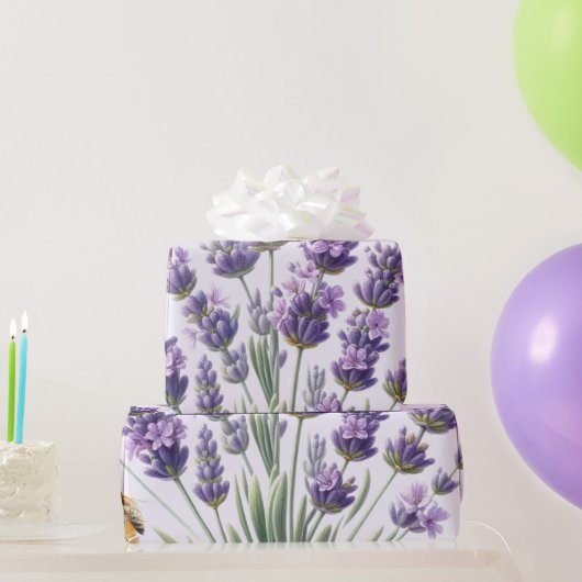 Lavendel Bloemenaquarel Inpakpapier (Feestgeschenken)