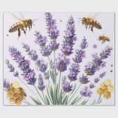 Lavendel Bloemenaquarel Inpakpapier (Vlak)