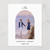 Lavendel bloemenboog foto monogram budget bruiloft (Achterkant)