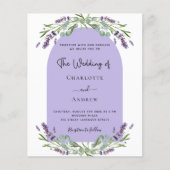 Lavendel bloemenboog foto violette budget bruiloft (Voorkant)