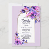 Lavendel bloemenboog Vrijgezellenfeest Kaart (Voorkant)