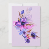 Lavendel bloemenboog Vrijgezellenfeest Kaart (Achterkant)