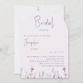 Lavendel Bloemenboogvormig Vrijgezellenfeest Kaart (Voorkant)