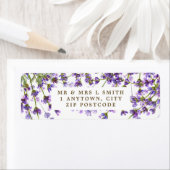 Lavendel bloemenbruiloft etc retour adreslabel etiket (Insitu)