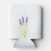 Lavendel bloemenbruiloft Natuur Unieke Waterverven Blikjeskoeler (Achterkant)