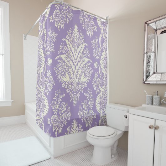 Lavendel bloemendouchegordijn douchegordijn (In situ)