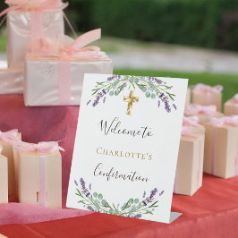 Lavendel bloemengroen Bevestiging welkom Reclamebord Met Voetstuk