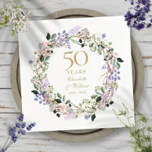 Lavendel Bloemenguirlande 50ste Huwelijksverjaarda