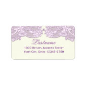 Lavendel bloemenkant ontwerp etiket (Voorkant)