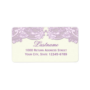 Lavendel bloemenkant  ontwerp etiket