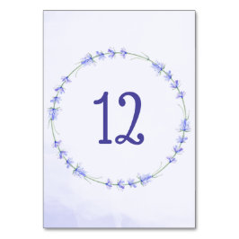 Lavendel Bloemenkrans Aquarel Tafelnummer