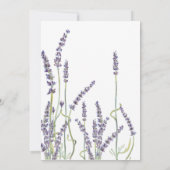 Lavendel Bloemenkrans Frans Goud Eetmenu Kaart (Achterkant)