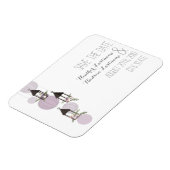 Lavendel bloemenlantaarns opslaan de datum magneet (Linkerzijde)