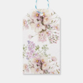 Lavendel bloemenmeisje douche dank u labels cadeaulabel (Achterkant)