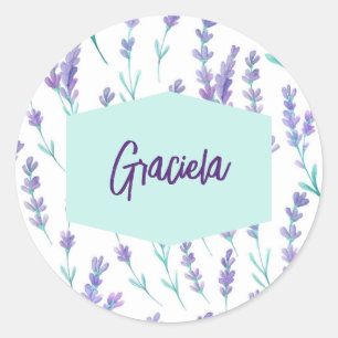 Lavendel Bloemennaam Sticker