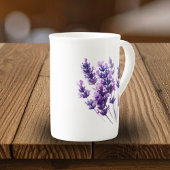 Lavendel bloemenontwerp porselein kop