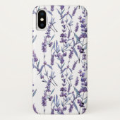 Lavendel bloemenpatroon waterverf Case-Mate iPhone case (Achterkant)