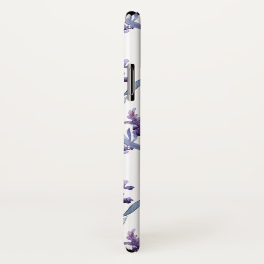 Lavendel bloemenpatroon waterverf Case-Mate iPhone case (Achterkant / rechts)