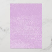 Lavendel bloemenquinceanera folie uitnodiging (Achterkant)