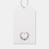 Lavendel Bloemhart Bedankt Baby Shower Cadeaulabel (Achterkant)