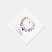 Lavendel Bloemhartig Baby Shower Servet (Hoek)