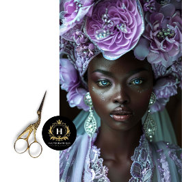 Lavendel bloemhoofddeksel decoupage tissuepapier