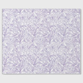 Lavendel Bloemig Inpakpapier (Vlak)