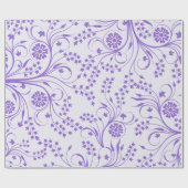 Lavendel Bloemig Inpakpapier (Vlak)