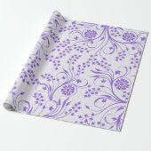 Lavendel Bloemig Inpakpapier (Uitgerold)