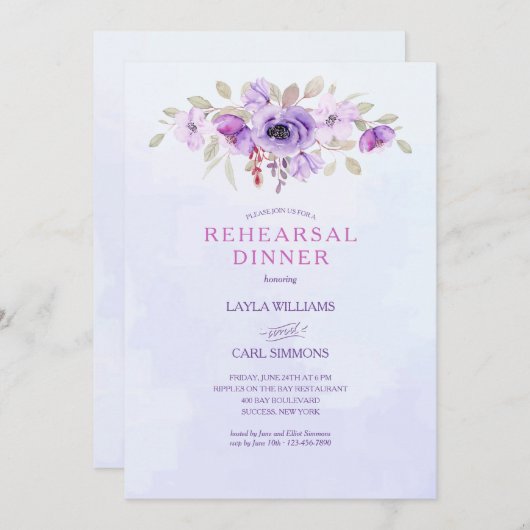 Lavendel Bloemig Kaart (Voorkant / Achterkant)