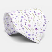 Lavendel Bloemig Stropdas (Opgerold)